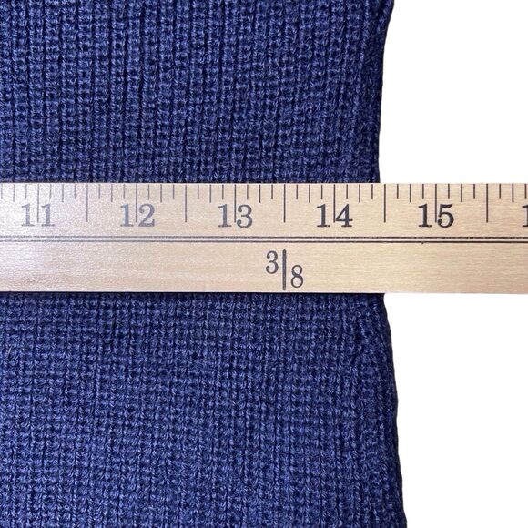 NWT LOVERS & FRIENDS Keeney Distressed Sweater Mini Dress Size M Navy Wool Blend - Picture 13 of 16